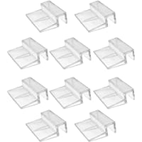 DXIA 10Pcs Clips de Cubierta de Vidrio de Acuario- 6 mm Clips de Plástico para Acuario o Pecera- Universal Transparente…